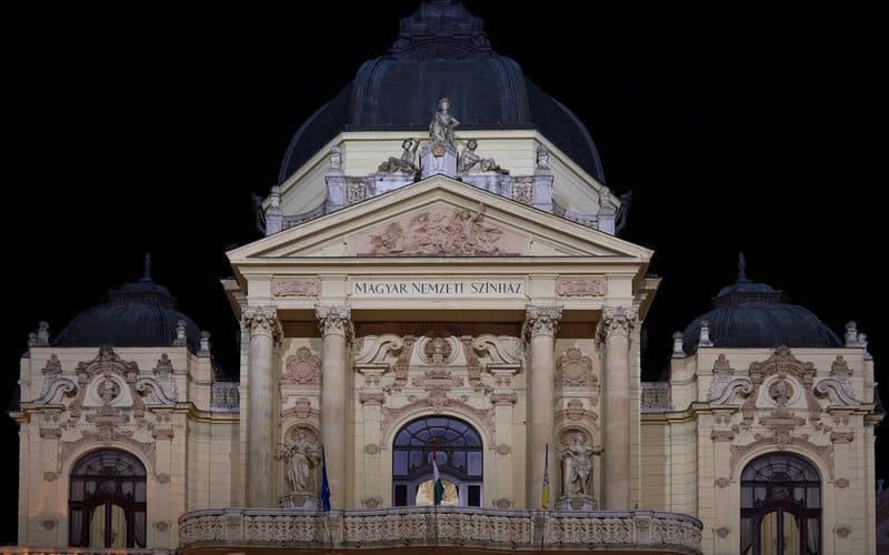 Pécs, Hungary adult nightlife district at night