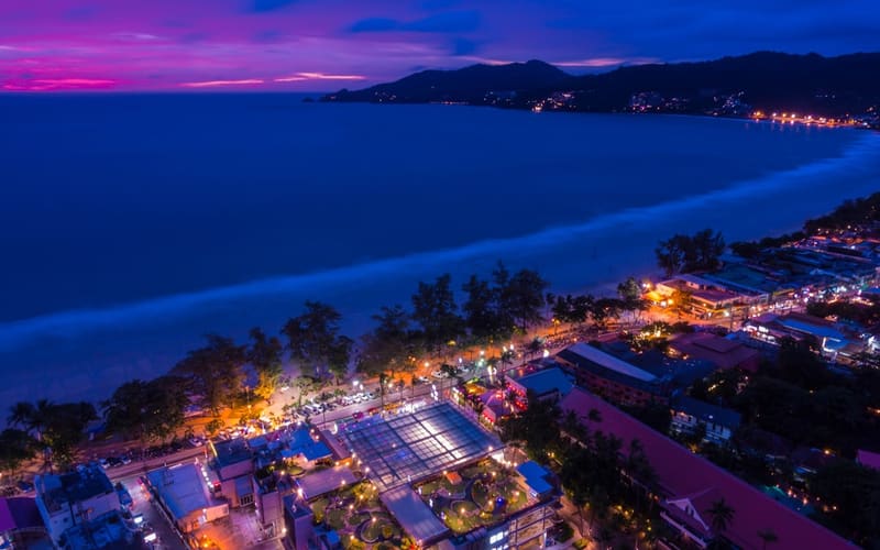 Phuket, Thailand adult nightlife district at night